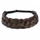 DIGUAN 5 Strands Synthetic Hair Braided Headband Classic Chunky Wide Plaited Braids Elastic Stretch Hairpiece Women Girl Beauty accessory, 56g (#Copper Brown)
