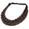 DIGUAN 5 Strands Synthetic Hair Braided Headband Classic Chunky Wide Plaited Braids Elastic Stretch Hairpiece Women Girl Beauty accessory, 56g (#Copper Brown)