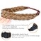 DIGUAN 5 Strands Synthetic Hair Braided Headband Classic Chunky Wide Plaited Braids Elastic Stretch Hairpiece Women Girl Beauty accessory, 56g (#Caramel Brown)