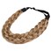 DIGUAN 5 Strands Synthetic Hair Braided Headband Classic Chunky Wide Plaited Braids Elastic Stretch Hairpiece Women Girl Beauty accessory, 56g (#Caramel Brown)