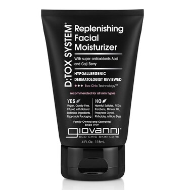 GIOVANNI D:tox System Replenishing Facial Moisturize - Face Moisturizer, Contains Super Antioxidants Acai &amp; Goji Berry, Helps to Prevent Dryness, Hydrating for Healthier, Dermatologist Tested - 4 oz