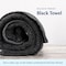 Black Bleach Proof Towels Bulk Sets 72 Pack 100% Cotton 16&quot; X 27&quot; Color Safe, Stain Resistant, Quick Drying Towels for Beauty, Hair and Nail Salon, Gym, Spa and Home Hair Care