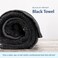 Black Bleach Proof Towels Bulk Sets 72 Pack 100% Cotton 16" X 27" Color Safe, Stain Resistant, Quick Drying Towels for Beauty, Hair and Nail Salon, Gym, Spa and Home Hair Care