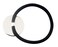 ALLinONE Hair Bands Hair Ties Cabochon Setting Frame Tray 25mm Round Bezel With Glass Domes For DIY craft (Silver)