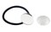 ALLinONE Hair Bands Hair Ties Cabochon Setting Frame Tray 25mm Round Bezel With Glass Domes For DIY craft (Silver)