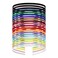 Lawie 20 Pack Colorful Plain Blank Cloth Satin Fabric Covered Slim Thin Hard Metal Headband Simple Skinny Wire Hair band Elastic Hair Hoop Holder Clasp Tiara Crown Craft DIY Accessories for Women