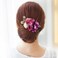 Lawie 4 Pack Artificial Flower Metal Hair Side Combs Slide Hair Clips With Teeth Floral Hair Bows Hairpins Grips Barrettes Clamps Headpieces for Women Girls