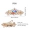 Lawie 6 Pack Fancy Delicate Jeweled Gems Rhinestone Sparkly Glitter Flower French Barrette Metal Hair Clips Bun Chignon Twist Hairpins Ponytail Holder Headpiece Accessories for Women Girl