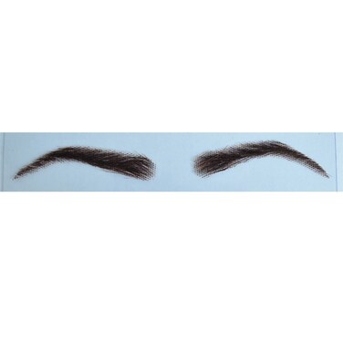 Swiss Lace Base Human Hair Eyebrows 1 Pair Style 5#2(Darkest Brown)