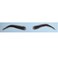 Swiss Lace Base Human Hair Eyebrows 1 Pair Style 5#2(Darkest Brown)