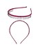 Iron Wire Teeth Comb Hairband Hair Hoop Headband Headwear Accessory for Lady Girls Women (Set of 6 - Rose, Pink, Black, Yellow, Orange, Red)