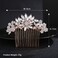Rose Gold Clear Crystal Bridal Wedding Hair Comb Wedding Headpiece Hair Pins