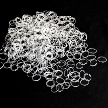 Mini Rubber Bands, 400pcs Clear Elastic Bands, Soft Hair Elastics Ties for Kids, Braids, Wedding Hairstyles and More