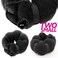 Beauty Magic Hair Styling Buns - 2 Piece Perfect Donut Chignon Bun Maker Clip Hair Curler Styler Accessory 2 Small (Black)