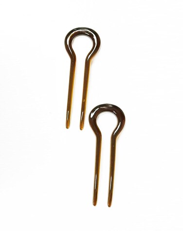 Good Hair Days- Loop hairpin for Hair Craft Hair Beading Bridal Hair Pins Bridal Hair Accessories Special Occasion Hair Accessories Daily Hair Accessories Made in USA (2 Hairpins, Shell, 3 1/4" Long)