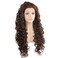 Mxangel Long Curly Lace Front Synthetic Wig Brown Heat Resistant Wig Natural