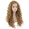 Mxangel Long Heat Resistant Synthetic Hair Celebrity Ash Blond Curly Lace Front Wig