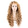 Mxangel Long Heat Resistant Synthetic Hair Highlight Blond Celebrity Stylish Curly Lace Front Wig