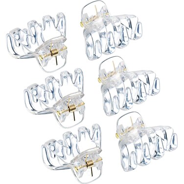 24 Pcs Octopus Mini Jaw Clips 3 cm Clear Small Hair Claw Clips No-Slip Grip for Women Girls(Clear)