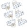 24 Pcs Octopus Mini Jaw Clips 3 cm Clear Small Hair Claw Clips No-Slip Grip for Women Girls(Clear)