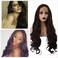 Long Wavy Brown Lace Front Wigs 13x4 Lace Front with Heat Resistance Synthetic Hair 26in