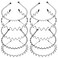 ELANE 10 Pcs Metal Hairbands for Men and Women, Curly Hair Headbands, Wire Headbands for Women, Long Hair Accessories