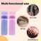 ELANE 4PCS Hair Oil Applicator Bottles - Root Comb Bottles for Scalp Oil and Hair Oiling, 6oz (2 Pink + 2 Purple)