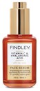 Findley All-in-One Face Serum with Vitamin C and Hyaluronic Acid - Hydrating &amp; Anti-Aging   Promotes Youthful, Radiant Skin   Reduces Fine Lines &amp; Wrinkles (2 Fl Oz)