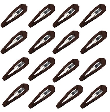 Women 2" Ribbon Wrapped Snap Clips, Barrettes (50pc 2"- Brown)
