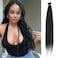 Thin Dreadlock Extensions 24 Inch 20 Strands Soft Natural Black 0.6 cm Width Hair Loc Extensions Reggae Style Hair Crochet Braiding Hair for Women and Men