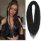 Thin 24 Inch Dreadlock Extensions 0.6 cm Width Natural Black Soft Hippie SE Dreads Synthetic Loc Extensions Handmade Reggae Style Crochet Braiding Hair (black)