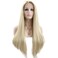 xiweiya Natural Mix Blonde Straight Lace Front Wigs Long Silky Straight Ombre Gold Synthetic Lace Wigs Heat Resistant Fiber for Women 22inch&hellip;