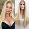 xiweiya Natural Mix Blonde Straight Lace Front Wigs Long Silky Straight Ombre Gold Synthetic Lace Wigs Heat Resistant Fiber for Women 22inch&hellip;