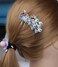 Wedding Bridal Headpiece Rhinestone Hair Comb Women Peacock Hair Clip Side Comb Hair Accessory(Blue)