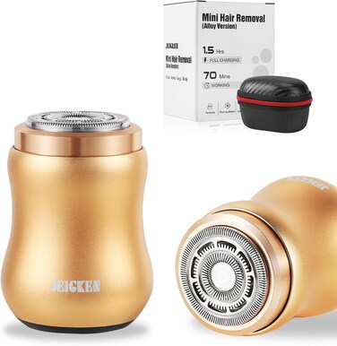 Mini Electric Shaver Facial Hair Removal for Womens Face Shaver for Women,Facial Hair Remover for Women,Alloy Body with Floating Shaver Head Suitable for Valentine Gifts(Gold)