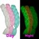 Glow in the Dark Colorful Jumbo Braiding Hair Extensions for Rainbow Braids 24inch 3pcs (White/Pink/Green)
