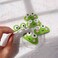 ZIUGLIKAL 5PCS Handmade Crochet Frog Clips Funny &amp; Cute Animal Hair Clips Animal Theme Hair Clips For Girls Teenage Girls Women