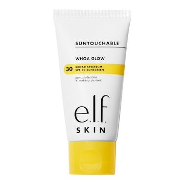 e.l.f. SKIN Suntouchable Whoa Glow SPF 30, Sunscreen &amp; Makeup Primer For A Glowy Finish, Made With Hyaluronic Acid, Vegan &amp; Cruelty-Free, Packaging May Vary, Sunburst