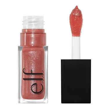e.l.f. Glow Reviver Lip Oil, Nourishing and Hydrating with High-Shine Glimmer Finish &amp; Sheer Wash Of Color, Minty Scent, Non-Sticky, Vegan &amp; Cruelty-free, Princess Cut