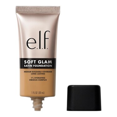 e.l.f. Soft Glam Foundation, Medium Coverage, Long-Lasting &amp; Buildable Foundation For A Smooth, Satin Finish, Vegan &amp; Cruelty-Free, 40 Tan Warm