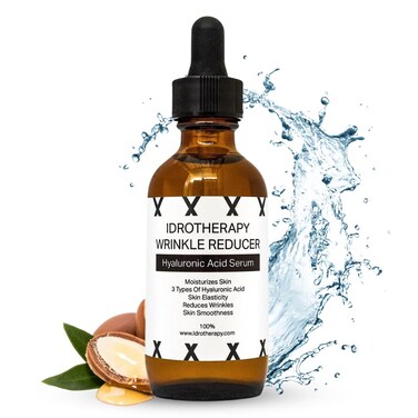 Face Serum Moisturizer for Women, Hyaluronic Serum with 3 Types of Hyaluronic Acid, Argan Oil &amp; Vitamin E, Hydrating Serum for Face (2fl.oz/60ml)