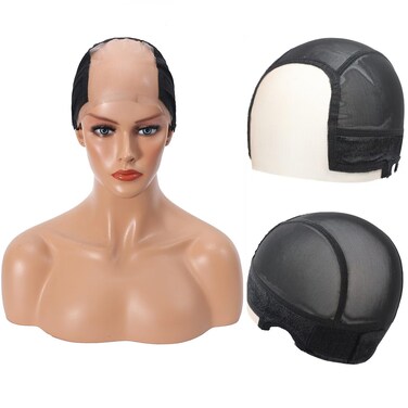 HD Wig Caps for Women with Wig Grip &amp; Lace Band Non Slip Wig Grip Band Cap for Lace Front Glueless Wigs