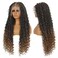 28 Inch Half Lace Front Braided Wigs for Black Women Knotless Braids Wigs Bohemian Boho Braids Goddess Box Braids Wig with Baby Hair (T27, 28 inch)