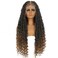 28 Inch Half Lace Front Braided Wigs for Black Women Knotless Braids Wigs Bohemian Boho Braids Goddess Box Braids Wig with Baby Hair (T27, 28 inch)