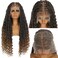 28 Inch Half Lace Front Braided Wigs for Black Women Knotless Braids Wigs Bohemian Boho Braids Goddess Box Braids Wig with Baby Hair (T27, 28 inch)