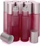Kesell 10 Pack - 10ml Refillable Frosted Glass Roller Bottles Vials with Stainless Steel Roller Ball and Aluminum Cap - Pink Color