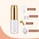 Ellbest 8Pcs 10ml Clear Press Dropper Bottles, Empty Refillable Essential Oil Bottles Container Perfume Cosmetic Bottle Travel Pressing Dropping Bottle, Gold Cap