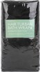 Super Absorbent Quick Dry Spa Bath Wrap Shower Skirt and Hair Drying Turban - 2pc Set (One-Size, Black)