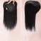 14" Synthetic Hair Mono Hair Topper for Hair Loss Clip in Hair Top Piece with Air Bangs (Thin Style, Natural Black)