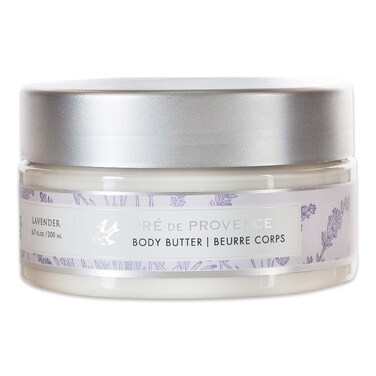 Pre de Provence Collection Shea Butter Enriched Body Butter Soothing &amp; Hydrating Emollient Cream Body Moisturizer for Women, 6.7 Fl Oz, Lavender